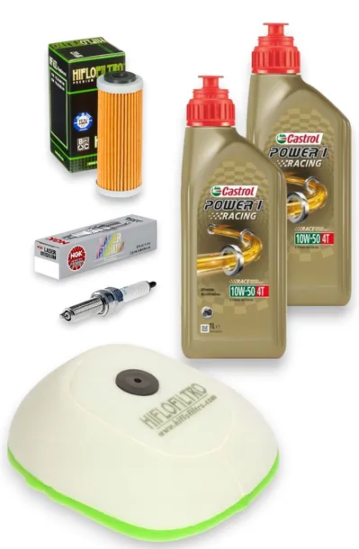 Zestaw Serwisowy KTM EXCF 350 12-16 CASTROL ŚWIECA NGK FILTR