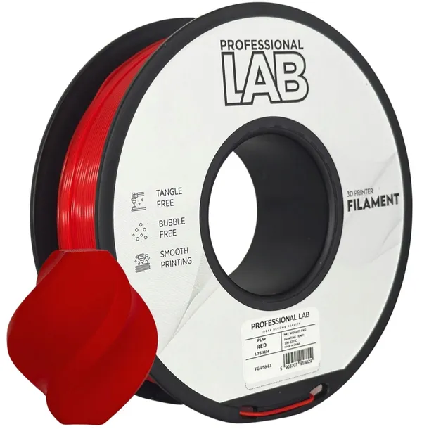 Filament PLA+ Red Czerwony Prof. Lab. 1,75mm 1000g Drukarka 3D