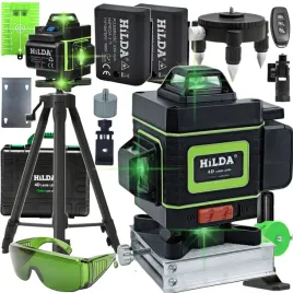 poziomica-laserowa-hilda-16-linii-laser-krzyzowy-4d-zielony-statyw-100-cm