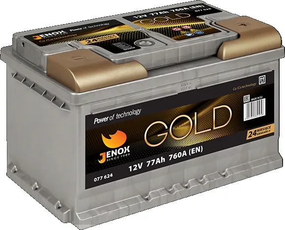 AKUMULATOR 12V JENOX GOLD 77AH 770A P+ GWARANCJA 3 LATA- RADOM