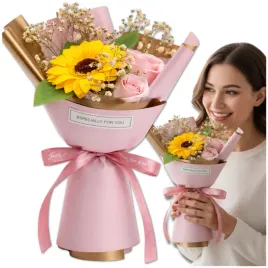 bukiet-sztucznych-kwiatow-slonecznik-rozowe-roze-prezent-dekoracja