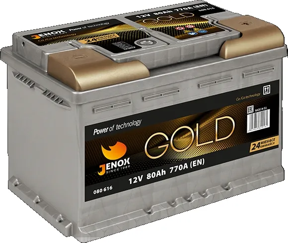 AKUMULATOR 12V JENOX GOLD 80AH 770A P+ GWARANCJA 3 LATA - RADOM
