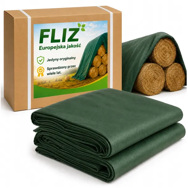 Fliz Oryginalny agrowłóknina do okrywania bel słomy 9,8x25m w kartonie