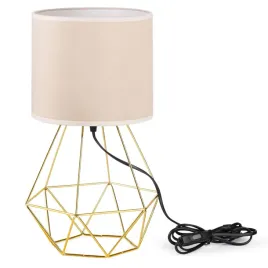 lampa-biurkowa-stolowa-zlota-loft-abazur-welur-bezowy