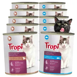 tropi-mokra-karma-zestaw-puszek-watrobka-cielecina-ryba-dla-kota-10x830g