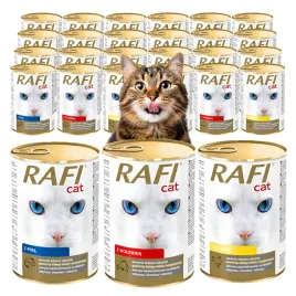 rafi-cat-mokra-karma-puszki-dla-kota-mix-smakow-wolowina-ryba-drob-24x415g