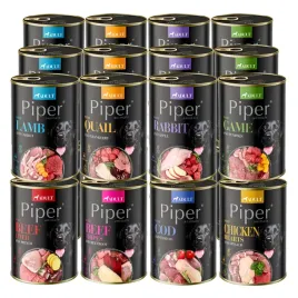 dolina-noteci-piper-premium-mokra-karma-dla-psa-puszki-mix-smakow-24x400g