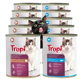tropi-mokra-karma-zestaw-puszek-watrobka-cielecina-ryba-dla-kota-10x830g
