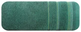 recznik-pola-50x90-zielony-zdobiony-kolorowa-bordiura-w-stylu-fastrygi