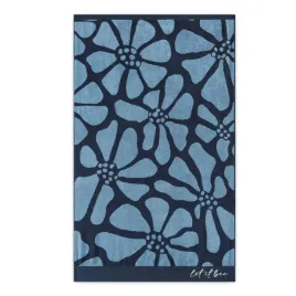 recznik-plazowy-100x160-let-it-bee-flowers-niebieski-380g-m2-zwoltex