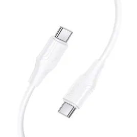 kabel-usb-c-do-usb-c-hoco-3a-60w-silikonowy-1-m-x124-bialy