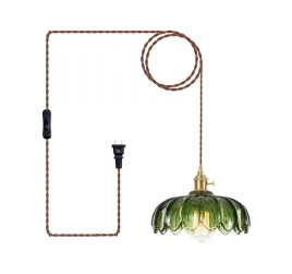 lampa-wiszaca-vintage-zielona-kwiat-szklany-klosz-retro-sieciowa-szklana