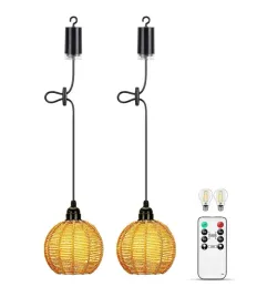 lampy-lampiony-ogrodowe-zewnetrzne-zestaw-2szt-boho-plecione-beterie-pilot