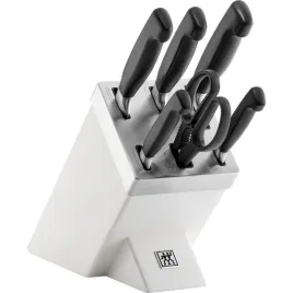 zwilling-four-star-zestaw-5-nozy-w-bloku-samoostrzacym-bialy