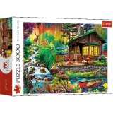 puzzle-3000-elementow-chatka-w-lesie-trefl