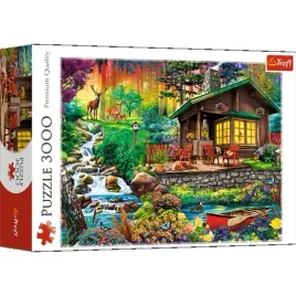 puzzle-3000-elementow-chatka-w-lesie-trefl