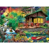 puzzle-3000-elementow-chatka-w-lesie-trefl-stan-nowy