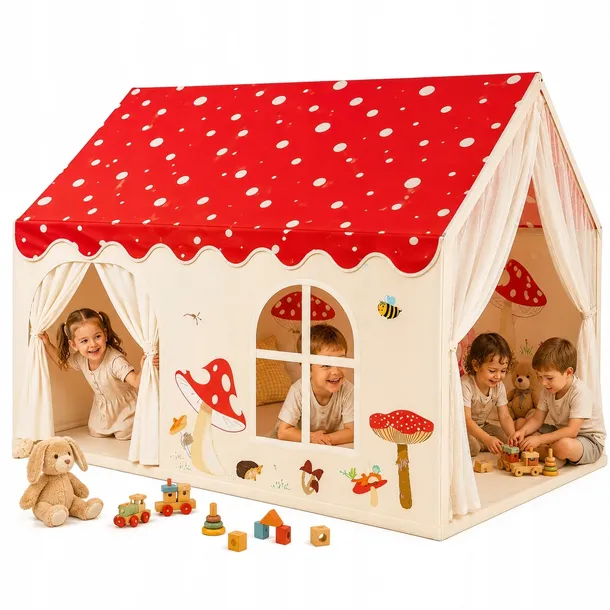 Namiot Domek 160 cm dla Dzieci Zamek Pałac do Pokoju Ogrodu Domu Tipi