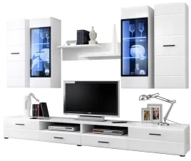 mebloscianka-laur-280-cm-bialy-polysk-mdf-led-rtv-polki-i-szafki-wiszace