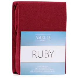 ameliahome-przescieradlo-frotte-rubin-bordowe-140x200