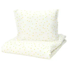 posciel-dziecieca-bialy-zolty-kropki-150x200-50x60cm-bawelna-ikea-barndrom