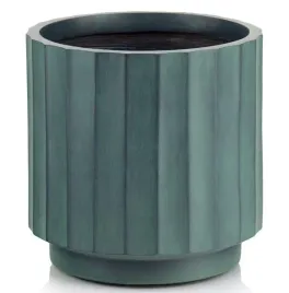 doniczka-ceramiczna-oslonka-dekoracyjna-ryflowana-zielona-30-cm