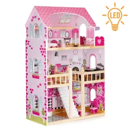 drewniany-domek-dla-lalek-mebelki-oswietlenie-led-ecotoys