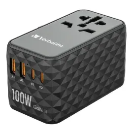 verbatim-adapter-podrozny-eu-uk-us-gan-2xusb-a-2xusb-c-pd-100w-uta-06-czarn