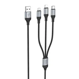 hoco-kabel-3w1-usb-a-do-lightning-micro-usb-typ-c-24a-x102-1-m-czarny
