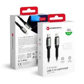 forcell-f-energy-c259-kabel-typ-c-do-lightning-pd-3a-27w-cafule-2-m-czarny