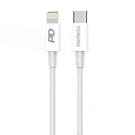 kabel-usb-c-do-lightning-foneng-x31-20w-1m-bialy