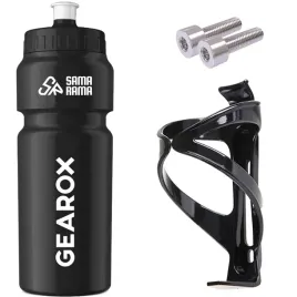 bidon-rowerowy-gearox-750-ml-czarny-z-uchwytem-i-srubami-zestaw