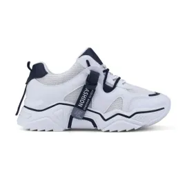 biale-buty-sportowe-damskie-na-platformie-sneakersy-plaskie-sznurowane