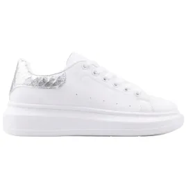 biale-sneakersy-damskie-buty-sportowe-na-platformie-plaskie-sznurowane