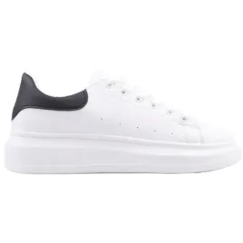 biale-sneakersy-damskie-buty-sportowe-na-platformie-plaskie-sznurowane