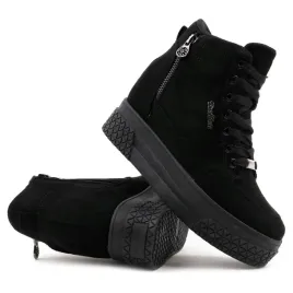czarne-botki-damskie-sneakersy-na-koturnie-buty-platforma-sportowe-suwaki
