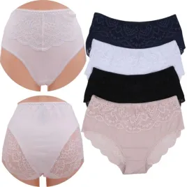 4x-majtki-damskie-bawelniane-figi-koronkowe-wysoki-stan-mix-kolorowy-2xl