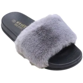 szare-klapki-damskie-z-futerkiem-plaskie-gumowe-buty-domowe-lekkie