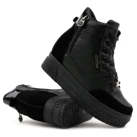 czarne-botki-damskie-na-koturnie-sneakersy-buty-eleganckie-sportowe-suwaki