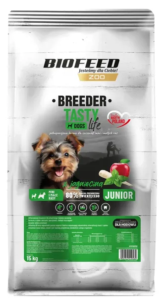 Tasty Dogs Life Breeder Junior Mini & Small z Jagnięciną 15kg