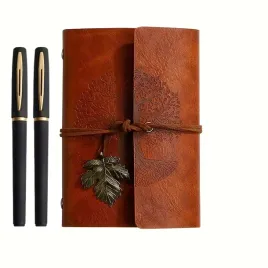 elegancki-pamietnik-notes-vintage-z-2-dlugopisami-drzewo-zycia-kasztanowy