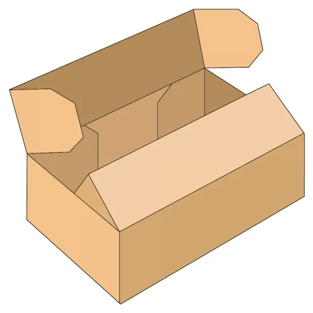 Karton fasonowy 350x250x80 mm 3W B 380g/m2 – brązowy 4x25szt