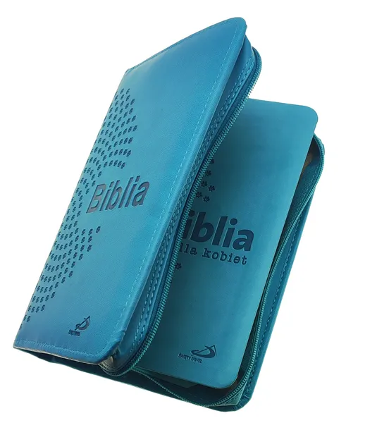 TURKUSOWA BIBLIA DLA KOBIET + OKŁADKA