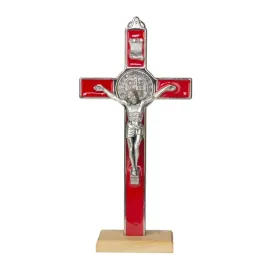 krzyz-sw-benedykta-20-cm-stojacy-czerwony