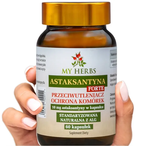 ASTAKSANTYNA FORTE 10 MG Z ALG – NATURALNA OCHRONA KOMÓREK 60 KAPS