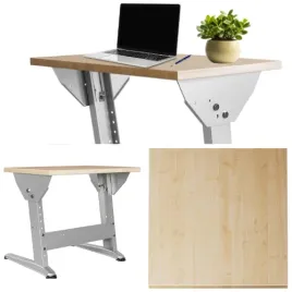 biurko-regulowane-695x50-cm-ergonomiczne-klon-stelaz-srebrnoszary
