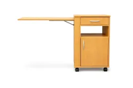 szafka-przylozkowa-z-szuflada-i-kolkami-buk-szafka-pacjenta-mobilna