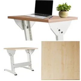 biurko-regulowane-69x50-cm-ergonomiczne-klon-stelaz-bialy