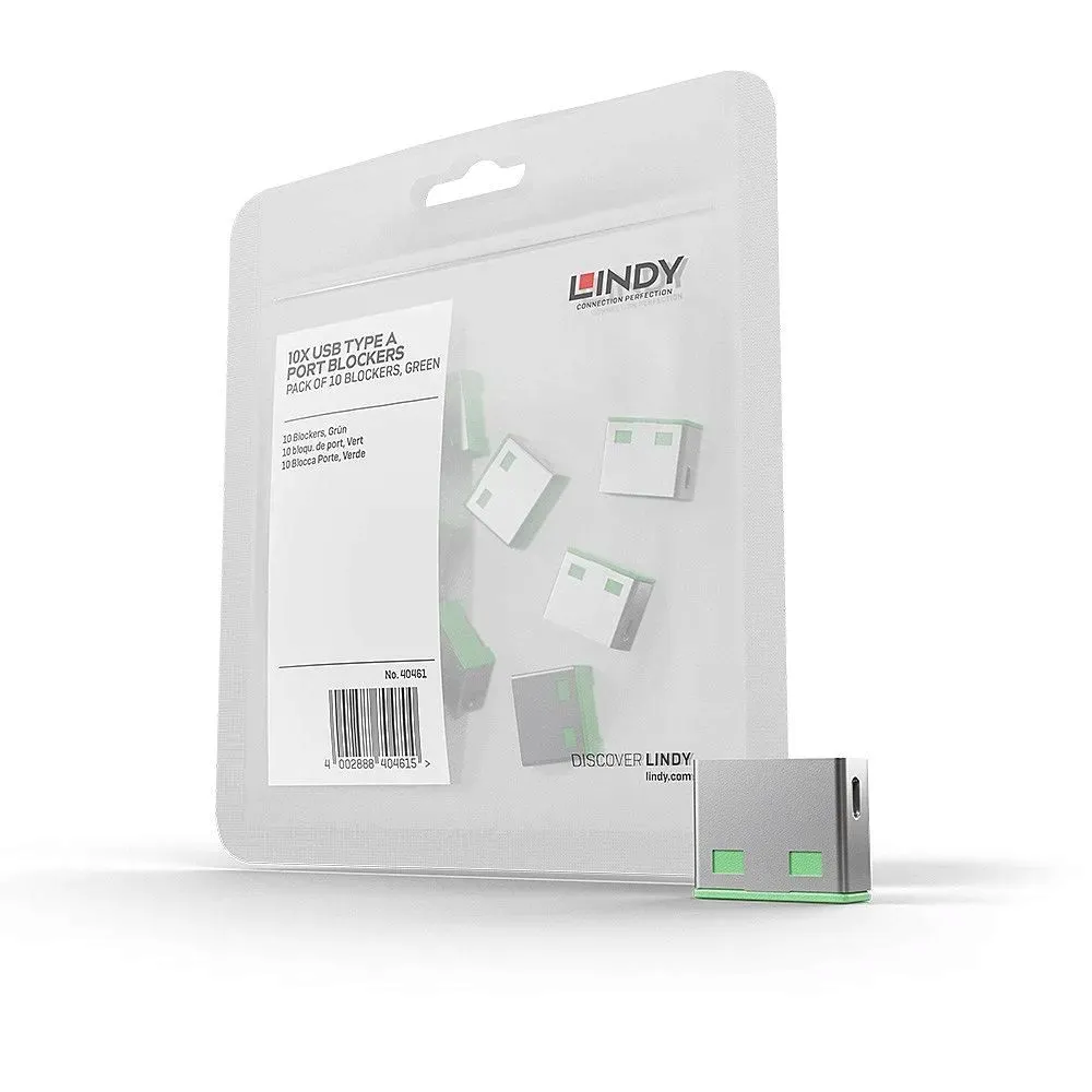 lindy-usb-port-blocker-green-10pcs-stan-nowy