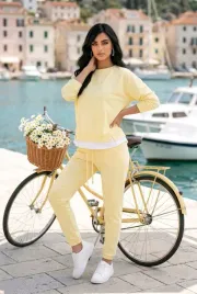 bluza-damska-pastelowy-zolty-sportowa-3-4-rekaw-l-xl-biust-130-cm